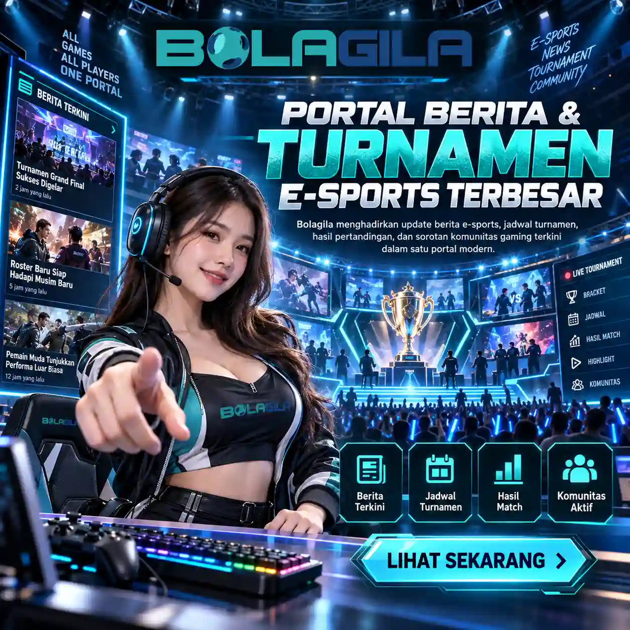 Bolagila, portal berita dan turnamen e-sports terbesar